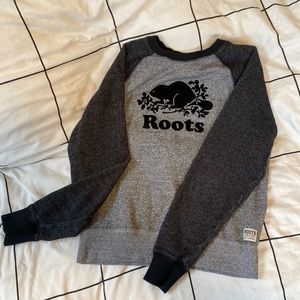 ROOTS CREW SWEATER - SALT AND PEPPER